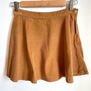 American Apparel Camel Corduroy Circle Skirt